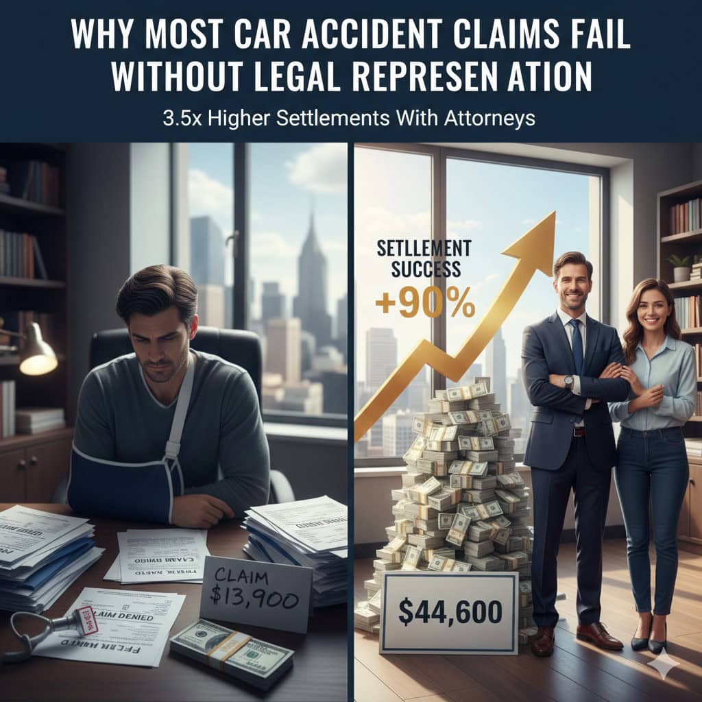 Why Most Car Accident Claims Fail Without Legal Representation